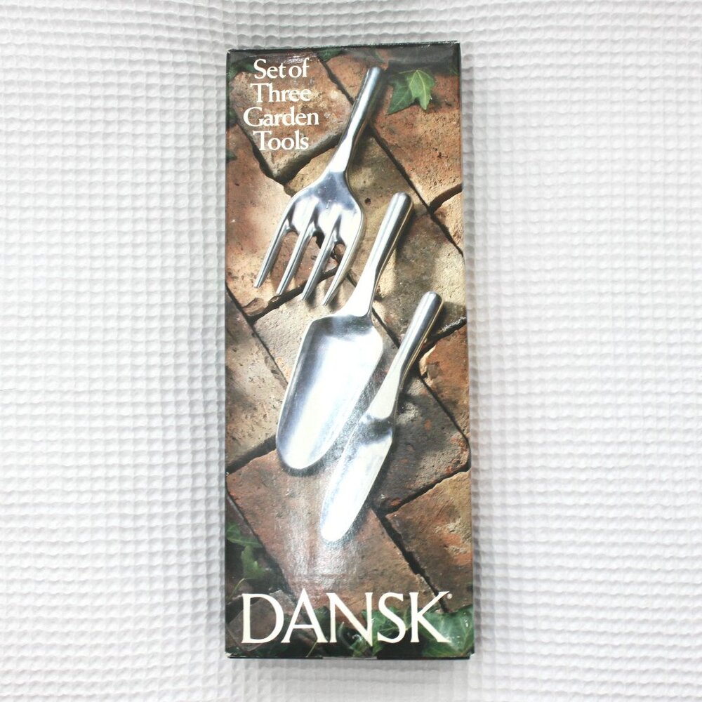 NWT Dansk 3 Pc Garden Tool Set: Hand Fork, Trowel, Seedling Trowel